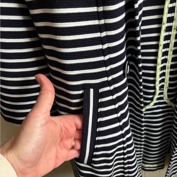 Cabi Navy + White Knit Jacket - Picture 5 of 9